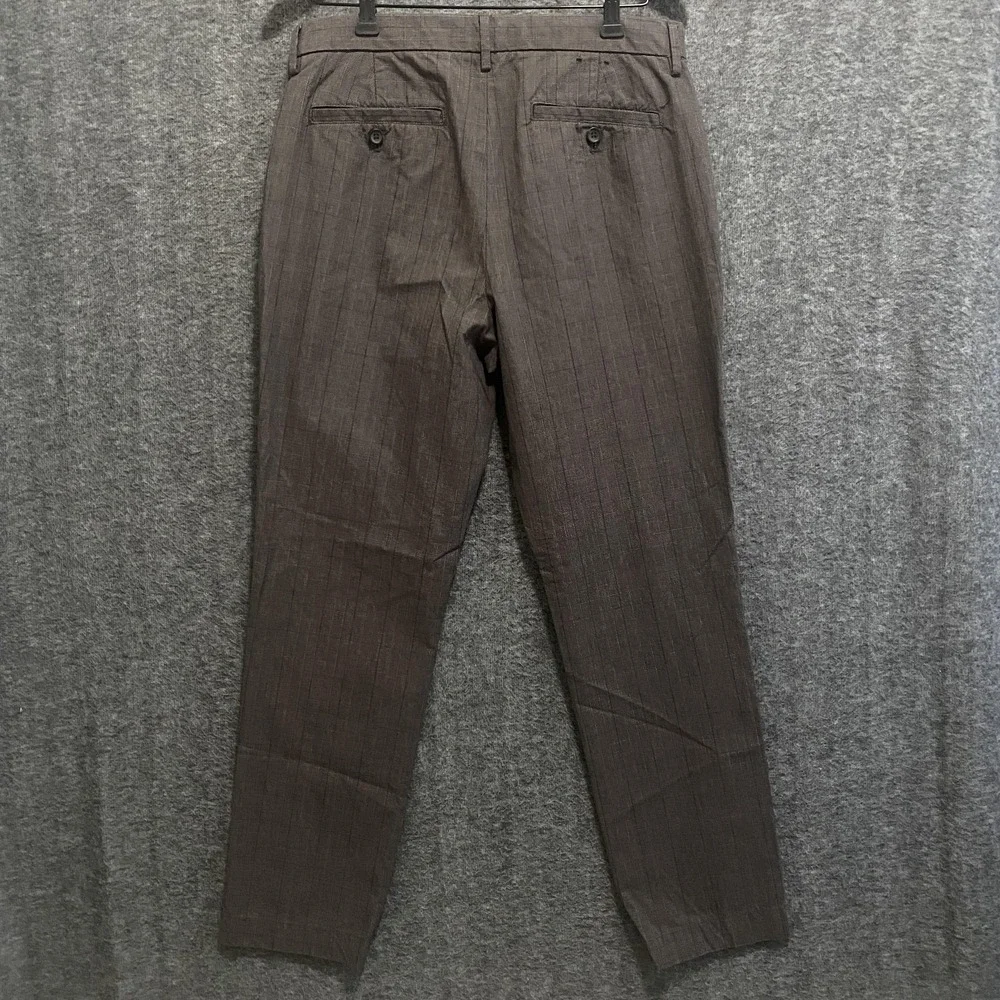 Banana Republic Pants Mens 32x30 Brown Aiden Fit Chino Dress Casual Flat‎ Front